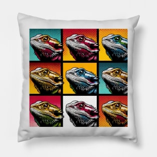 Bearded Dragon Pop Art v2 Pillow