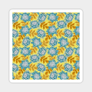 Chrysanthemum floral pattern Magnet