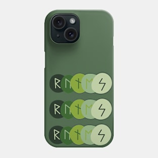 "RUNES" On Green Phone Case