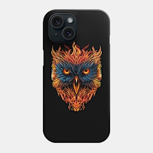 Owl on fire Phone Case