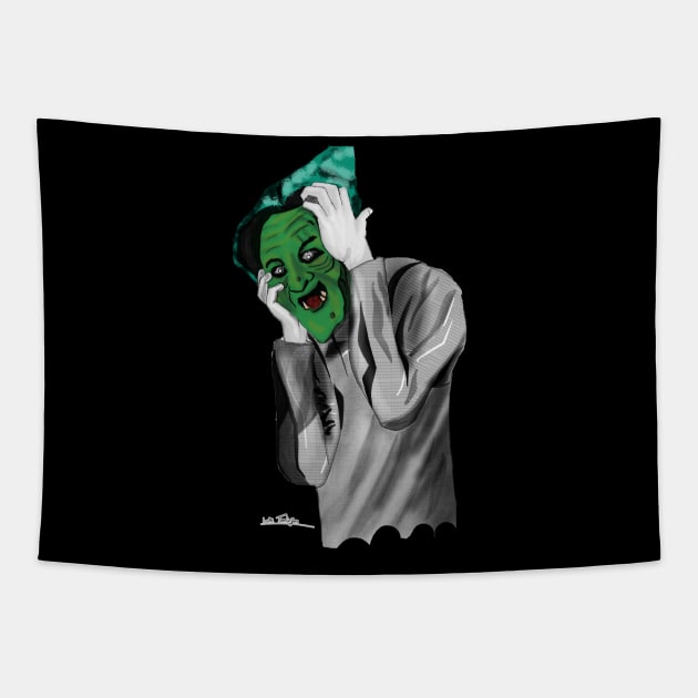 Green Witch - colour splash Tapestry by lucafon18