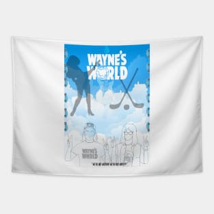 Wayne's world minimalist artwork Tapestry