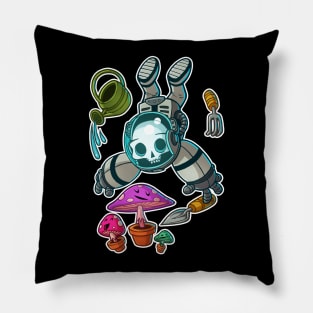 skull astronaut nr3 outline Pillow