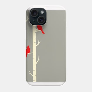 Bird Neck Gator Birch Tree Cardinal Birds Bird Phone Case