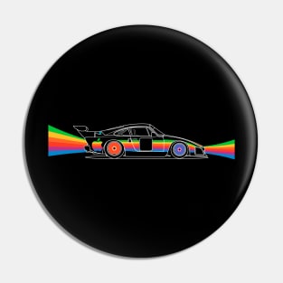 Rainbow racer Pin