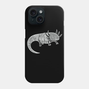 Axolotl - hand drawn detailed animal lovers design Phone Case