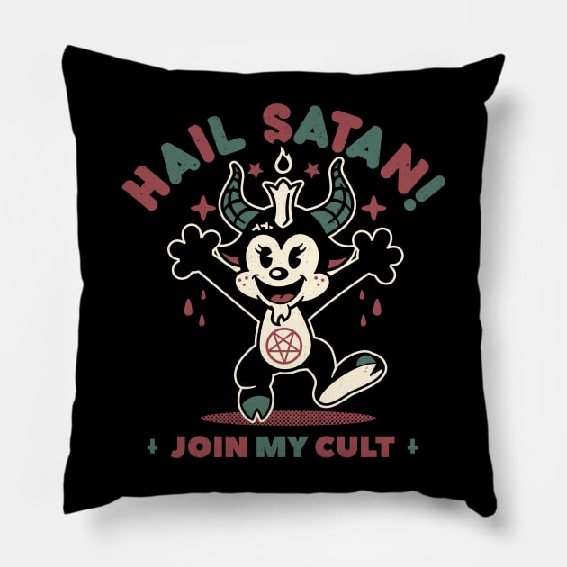 Join My Cult! Pillow by laserblazt