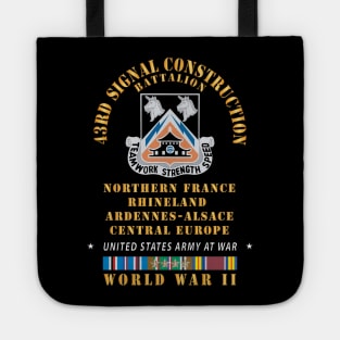 43rd Signal Battalion - Central Europe - Rhineland EUR WWII w EUR SVC X 300 Tote