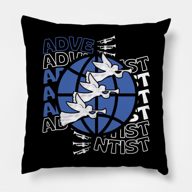 Seventh Day Adventist Typography Pillow by Just_Christianity