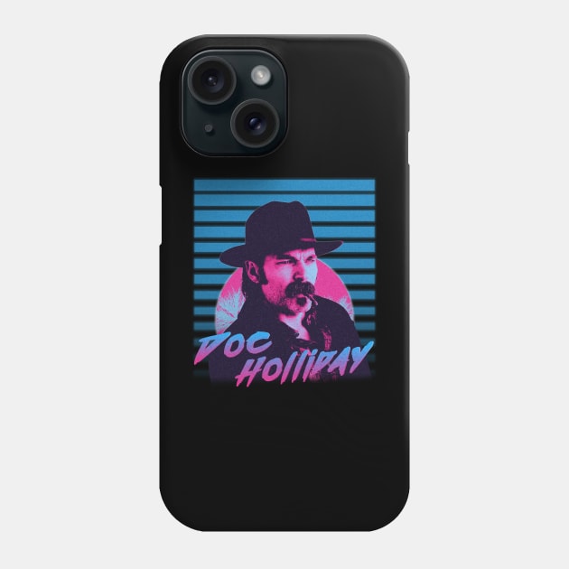 Retro 80s Doc Holliday Phone Case by viking_elf