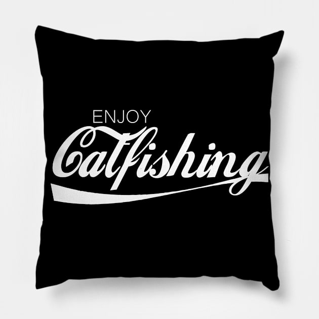 enjoy catfishing | fishing | fisherman Pillow by MO design