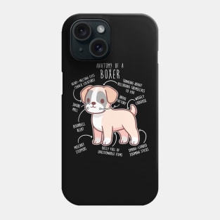 Boxer Dog Fawn Anatomy Phone Case