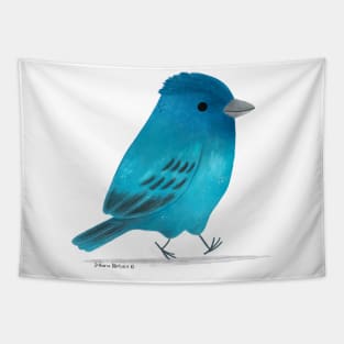 Indigo Bunting Bird Tapestry