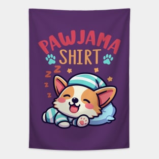 Pawjama Shirt Cute Sleeping Corgi Dog Funny Kawaii Tapestry