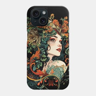 A portrait of a woman in the Art Nouveau style Phone Case