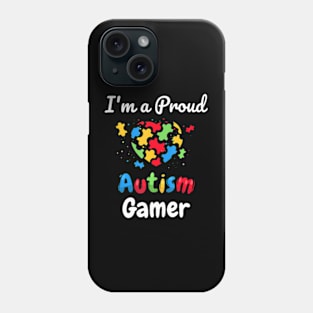 Im A Proud Autism Gamer  Kids Youth Heart Phone Case