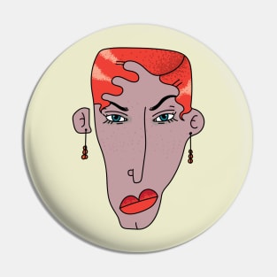 Redhead Girl Pin