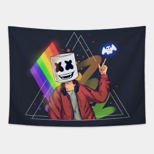 Marshmello Rainbow Tapestry