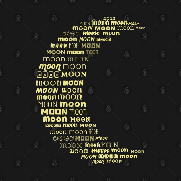 Crescent Moon [night] by deadbeatprince typography