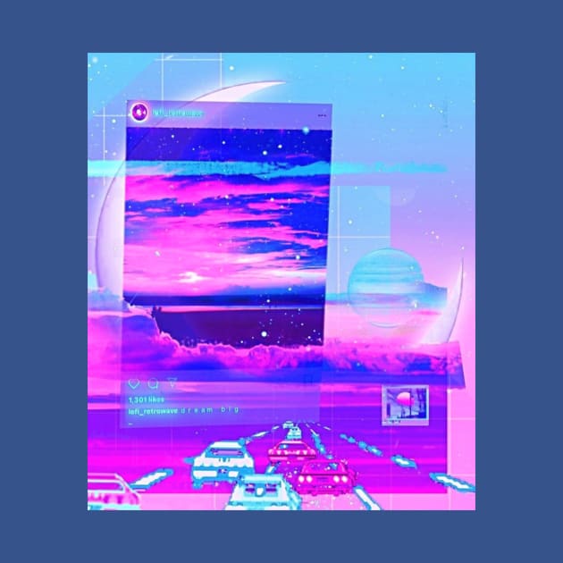 Dream Big retrowave collage by lofi_retrowave