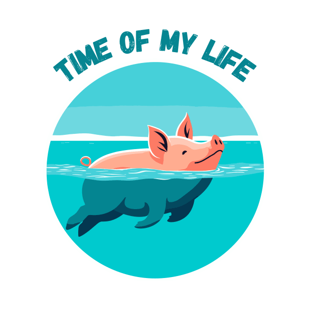 Time of My Life | Swimming Pig of the Bahamas Floating in the Sea | Piglet | Travel | Animal | Cruise | Vacation | Beach | Summer by octoplatypusclothing@gmail.com