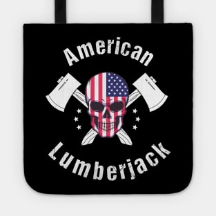 Lumberjack Woodworker Patriotic American Tote