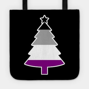 Christmas Tree LGBT Flag Asexual Tote