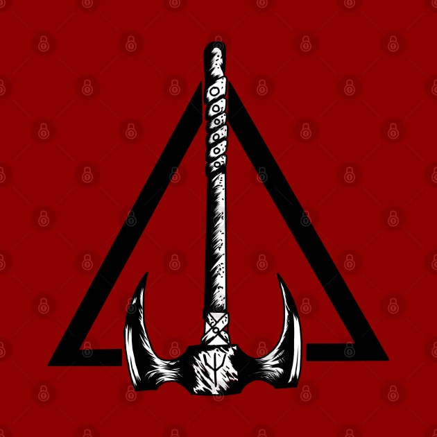 Red & Black Axe Design by martincgagne