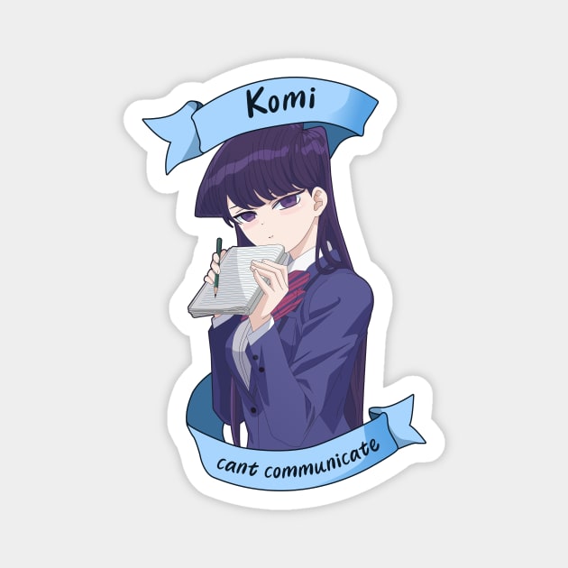 Komi Can't Communicate Magnet by Dokey4Artist