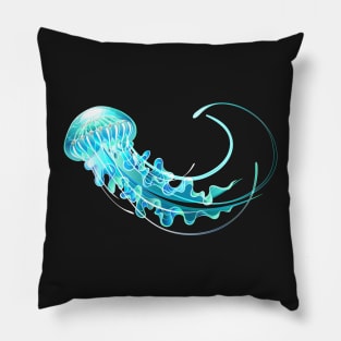 Big Luminous Jellyfish Pillow