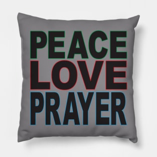 Peace Love Prayer outline 2 Pillow