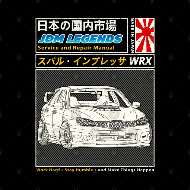 Subie Impreza WRX STi Hawk Eye Manual Book Cover by Guyvit