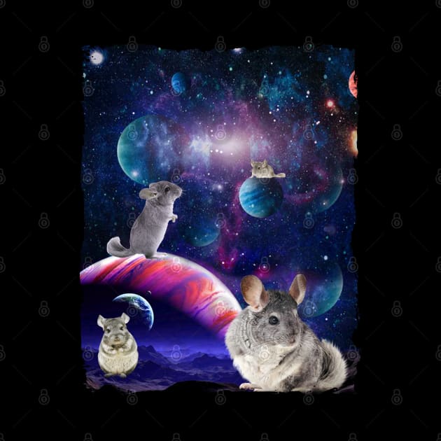 Chinchilla Funny Pogona Galaxy Stars Universe Rodents by Msafi