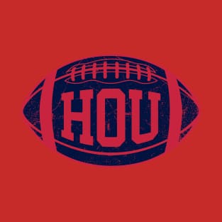 HOU Retro Football - Red T-Shirt