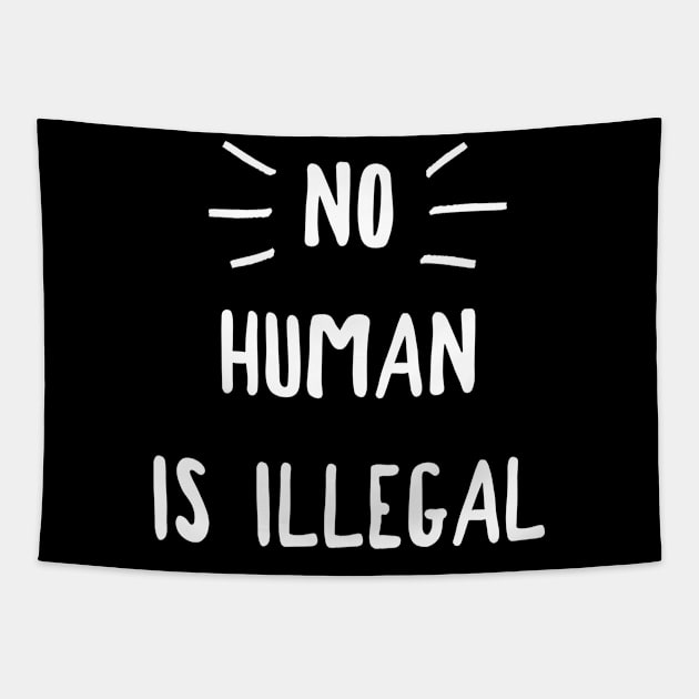 No human is illegal Tapestry by Recovery Tee