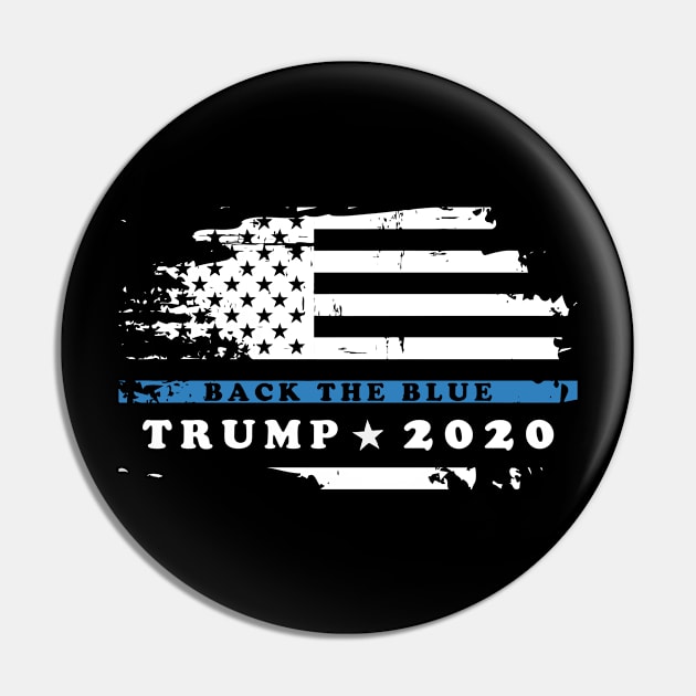 Back the Blue Vote Trump 2020 Vintage American Flag Pin by ngatdoang842b