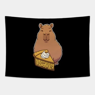 Capybara Apple Pie Slice Tapestry