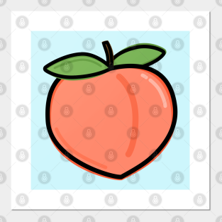 Peach Emoji Posters And Art Prints Teepublic