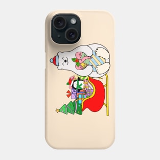 Merry Christmas! Polar Bear and Penguin Phone Case