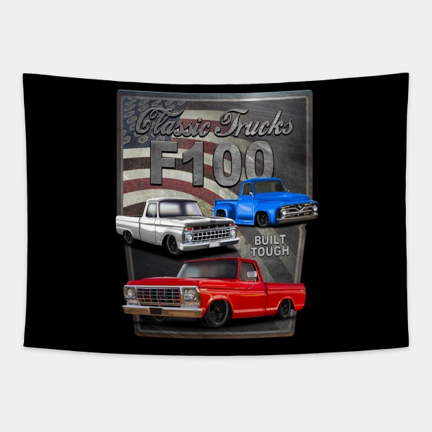 F100 Classic Truck Tapestry by hardtbonez