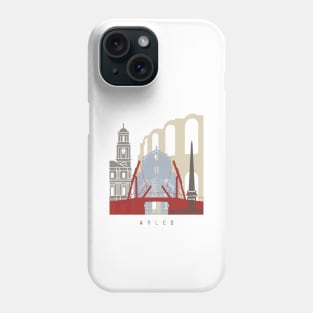 Arles skyline poster Phone Case