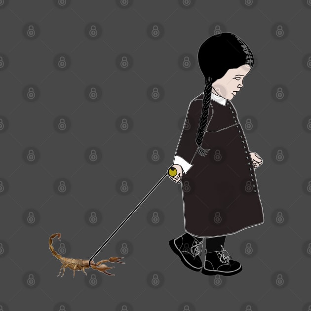 goth girl and pet scorpion by Chic and Geeks