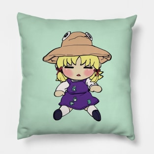 I draw the (-▵-) suwako moriya plush / touhou memes Pillow