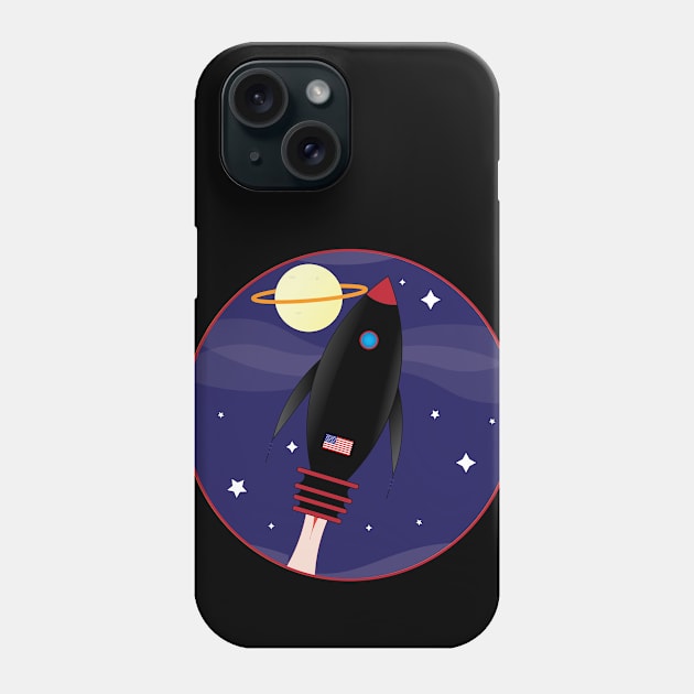 Saturn Expedition Phone Case by Mathew Graphic