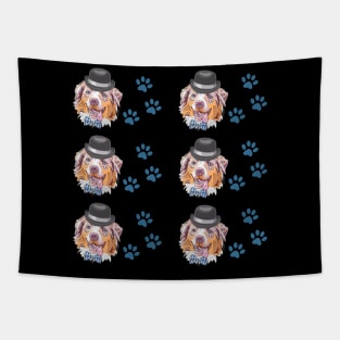 Australian shepherd dog cute pattern Tapestry