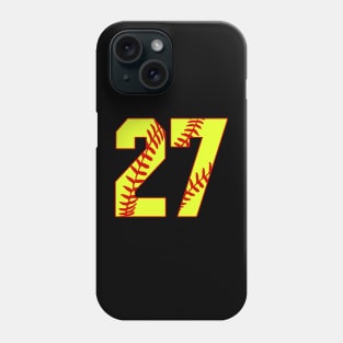 Fastpitch Softball Number 27 #27 Softball Shirt Jersey Uniform Favorite Player Biggest Fan Phone Case