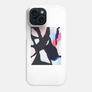 Abstract print, Red, Grey, Black, Blue, Pink, Modern art, Wall decor Phone Case