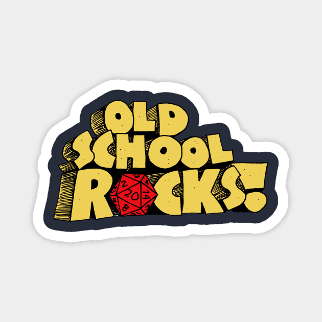 Old School Rocks Magnet by Blackmaon