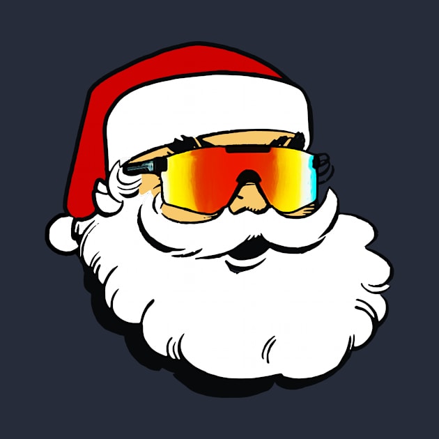 Santa Claus wearing cool skiing sunglasses by Captain-Jackson