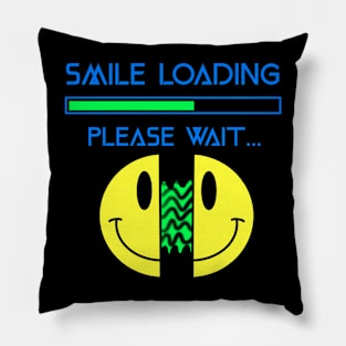 SMILE LOADING FUNNY FACE DESIGN Pillow